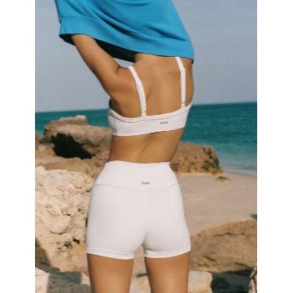 TEA YOU 5" Bike Short in White - Picture 2 of 4